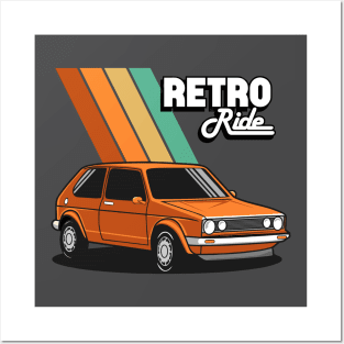 Retro Ride Hatchback Posters and Art